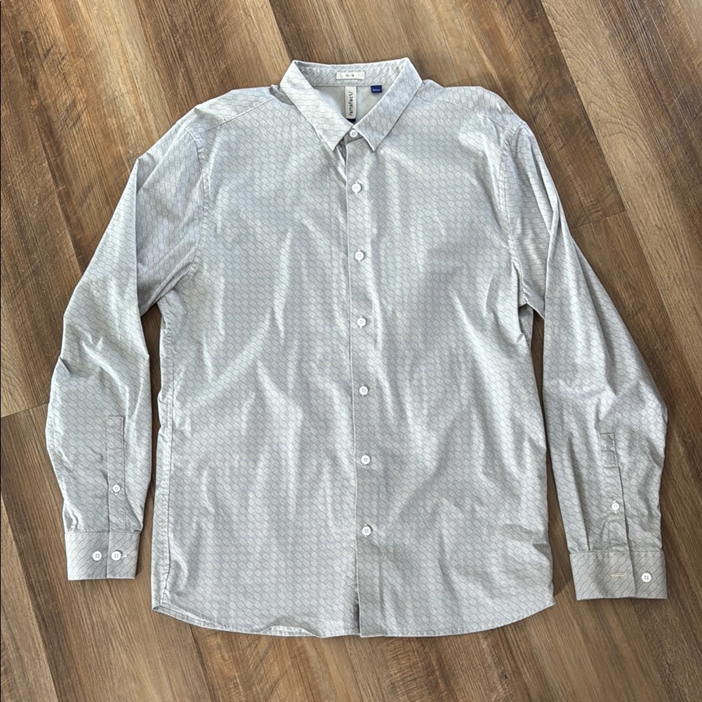 Gray Casual Button Down Shirt
